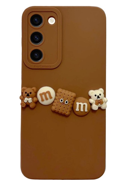 Samsung Galaxy S23 Plus Kılıf 3D M Bear Kamera Korumalı Silikon Kapak