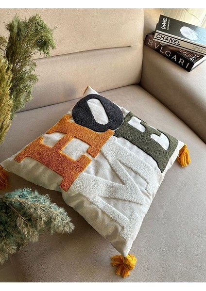 Bugi Home Collection Punch Nakışlı Kırlent Kılıfı