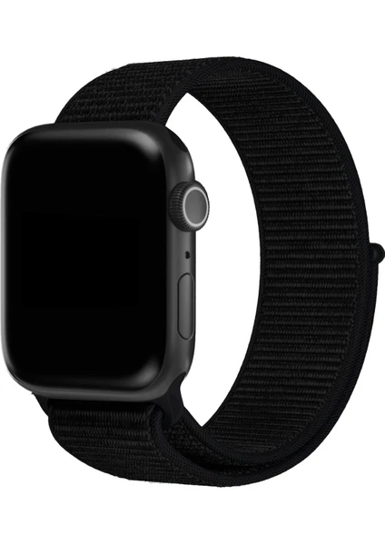 Apple Watch Uyumlu 46MM Naylon Örgü Hasır Kordon Krd-91