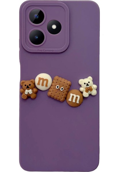Realme Note 50 / C53 Kılıf 3D M Bear Kamera Korumalı Silikon Kapak