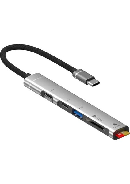 OTG-19F USB C Sd Tf Pd USB 3.0 Çevirici Kart Okuyucu