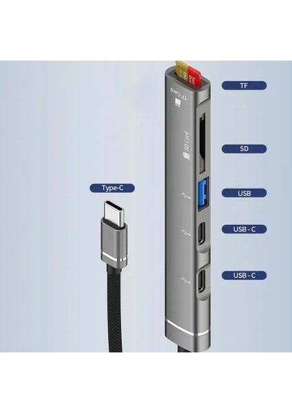 OTG-19F USB C Sd Tf Pd USB 3.0 Çevirici Kart Okuyucu