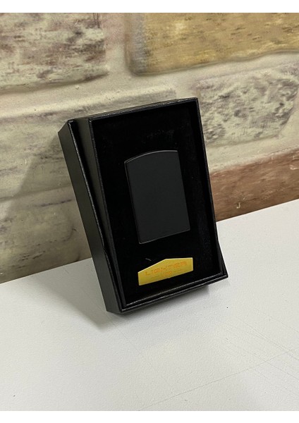 Marka USB Şarjlı Elektrikli Siyah Mat Kişiye Özel Çakmak