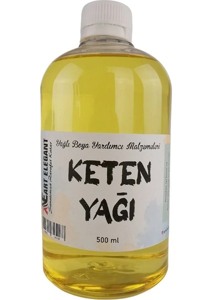 Elegant Keten Yağı 500 ml (Resim, Akrilik ve Yağlı Boya Için)
