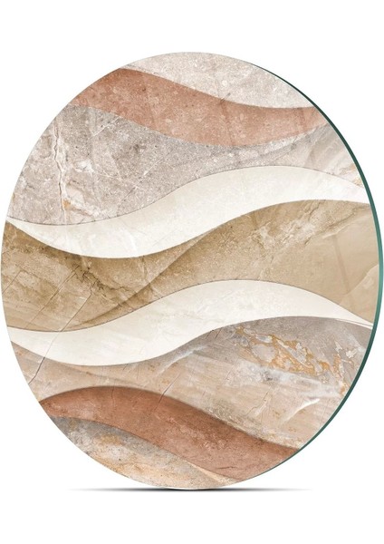 Cam Kesme Tahtası Yuvarlak Dalgalı Mermer Desenli fırsatları