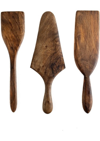 Ceviz Ağacı 3 Parça Spatula Seti 30 Cm. indirimleri