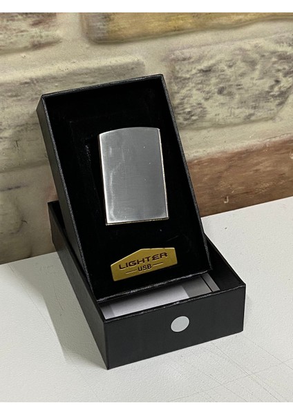 Marka USB Şarjlı Elektrikli Gümüş Gri Kişiye Özel Çakmak fiyatları