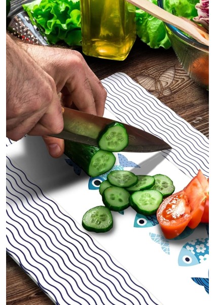 Cam Kesme Tahtası Marine Cute Fish modelleri