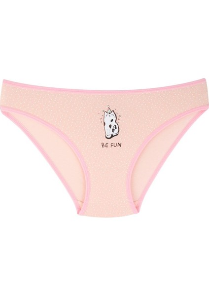 Kız Çocuk 7 Adet Bikini Sevimli Kedi Desenli Karışık Renkli 7 Li Külot