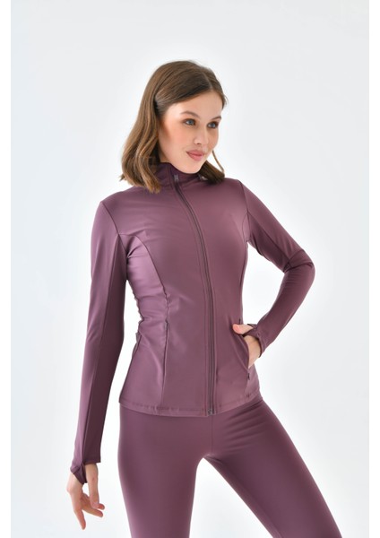 Kadın Sporcu Hırkası Slim Fit Comfort Light Warm fırsatları