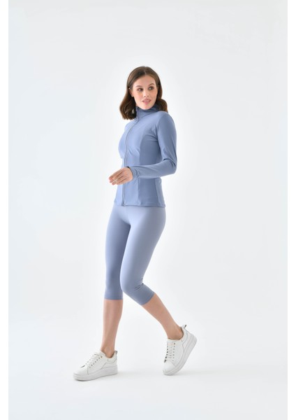 Kadın Sporcu Hırkası Slim Fit Comfort Light Warm indirimleri
