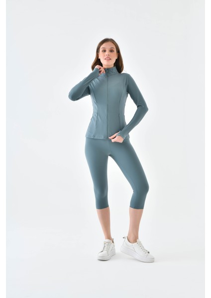 Kadın Sporcu Hırkası Slim Fit Comfort Light Warm indirimleri