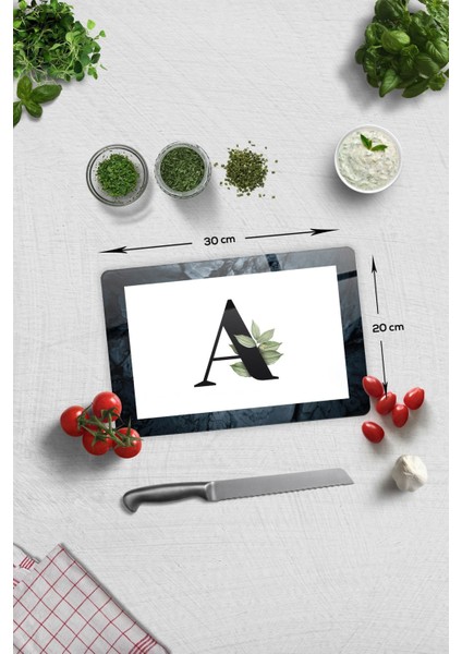 Cam Kesme Tahtası - Cam Kesme Tablası | Harfli Tasarım | A | 20CM x 30CM indirimleri