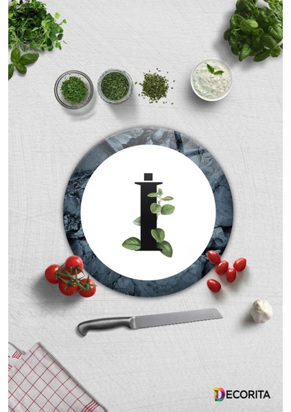 Cam Kesme Tahtası - Cam Kesme Tablası Harfli Tasarım I Çap 32 Cm fiyatları