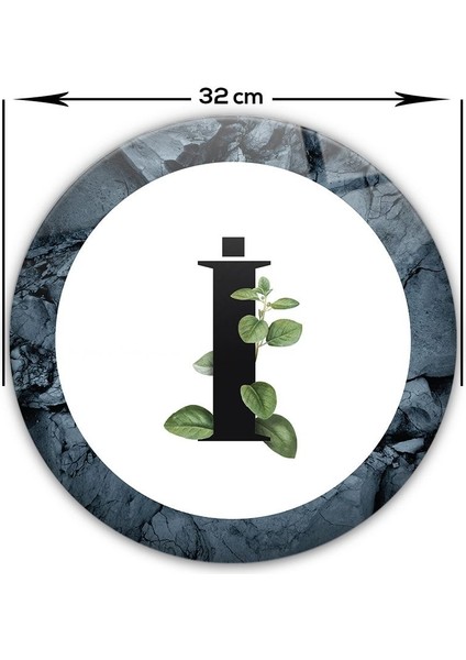 Cam Kesme Tahtası - Cam Kesme Tablası Harfli Tasarım I Çap 32 Cm fırsatları
