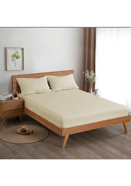 Çift Kişilik 160 x 200 cm 30 cm Fitted(Lastikli) Çarşaf 2 Yastık Kılıflı