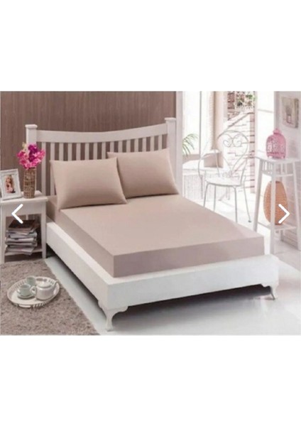 Çift Kişilik 160 x 200 cm 30 cm Fitted(Lastikli) Çarşaf 2 Yastık Kılıflı