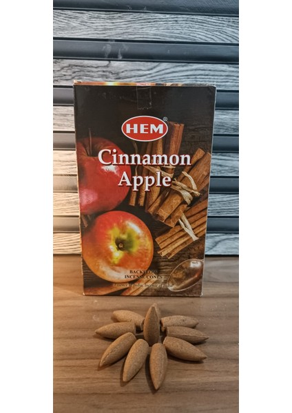 10 Adet Geri Akış Tütsü Cinnamon Apple (Tarçınlı Elma) Kokulu