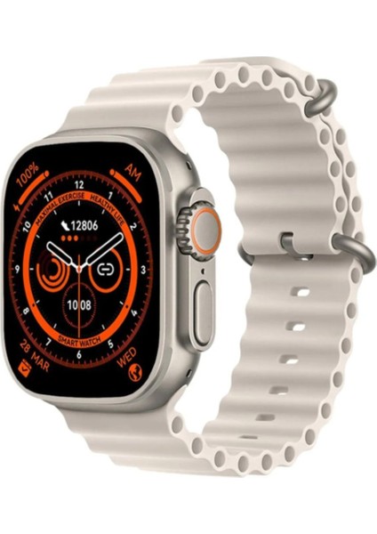 Ultra Watch8 Aklı Saat Android Ios 1.99 Inç 45MM Yedek Kordon Hediyeli