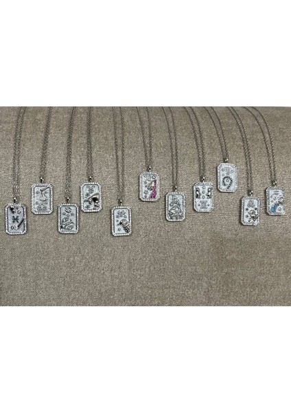 Burç Tarot Çelik Kolye