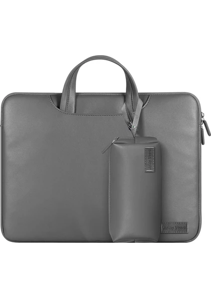 Novstrap Apple Macbook Air M2 M3 13.6 Inç A2681 A3113 ile Uyumlu Luxury Pu Deri Çanta Kılıf Sleeve