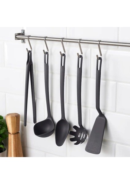 4+ Fullandad Spatula, Kaşık, Kepçe Makarna Kaşığı, Maşa 5'li Mutfak Pişirme Seti Silikon fiyatları