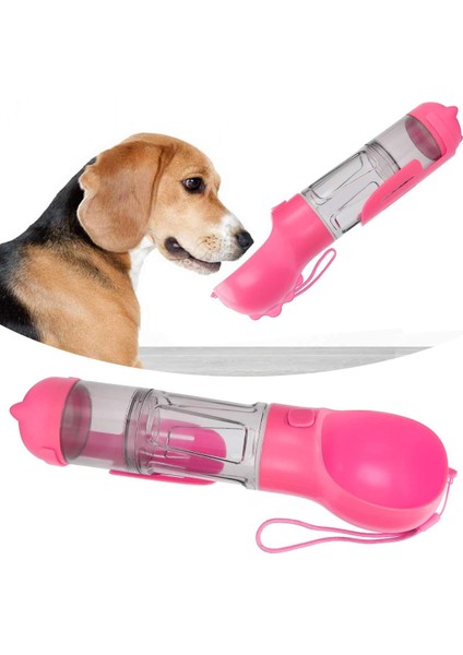 Kedi Köpek Evcil Hayvan Portatif Çok Amaçlı Suluk ve Mama Kabı - 300 ml + 150 ml