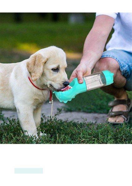 Kedi Köpek Evcil Hayvan Portatif Çok Amaçlı Suluk ve Mama Kabı - 300 ml + 150 ml