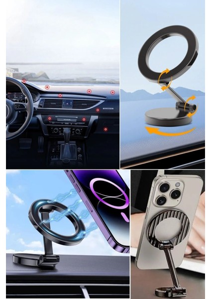 Katlanır Tüm Telefonlarla Uyumlu Güçlü Manyetik Araç Telefonu Tutacağı Telefon Standı indirimleri