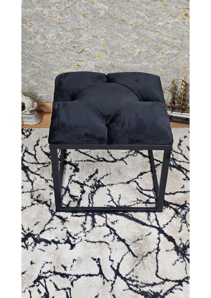 Kare Siyah Puf Bench Antre Önü Puf Bench Metal Puf modelleri