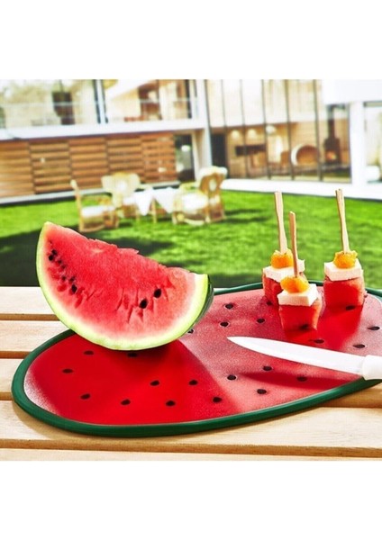 1 Parça Karpuz Kesim Panosu - 04262 Plastik Kırmızı