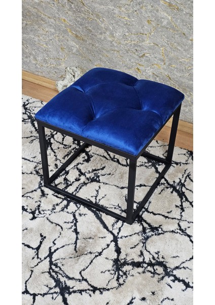 Kare Siyah Puf Bench Antre Önü Puf Bench Metal Puf