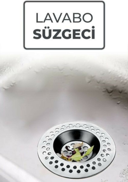 Metal Kullanışlı Paslanmaz Metal 2'li Lavabo Süzgeci 2