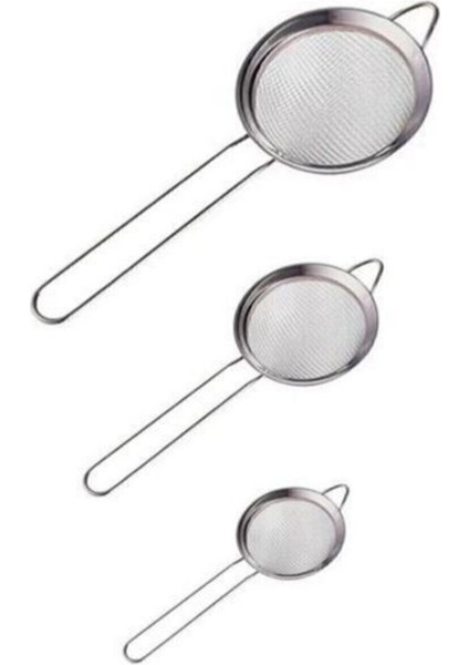 Paslanmaz Çelik Lüx Paslanmaz Metal 3 Boy Çay& Bitki Süzgeci 3 modelleri