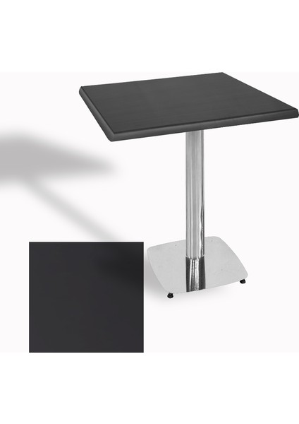 Tokyo Werzalit Kare Masa 80X80 (Kromnikel) - Siyah