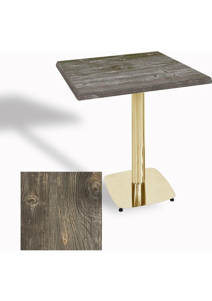 Tokyo Werzalit Kare Masa 70X70 (Gold) - Old Pine