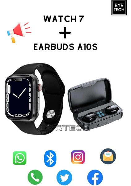 Watch 7 Series Akıllı Saat Earbuds Tws M10 Bluetooth Kulaklık