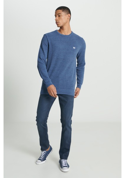 Value Coll. M Crew Neck Knitwear Erkek Kazak L212149400 Blue