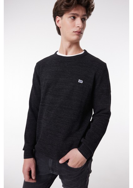 Value Coll. M Crew Neck Knitwear Erkek Kazak L212149003 Anthracite