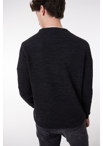 Value Coll. M Crew Neck Knitwear Erkek Kazak L212149003 Anthracite