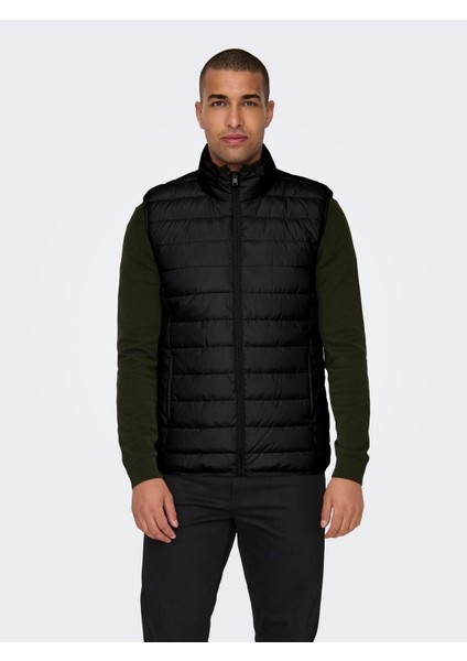 Onsbrody Quılt Vest Otw Vd Erkek Yelek 22027450 Black