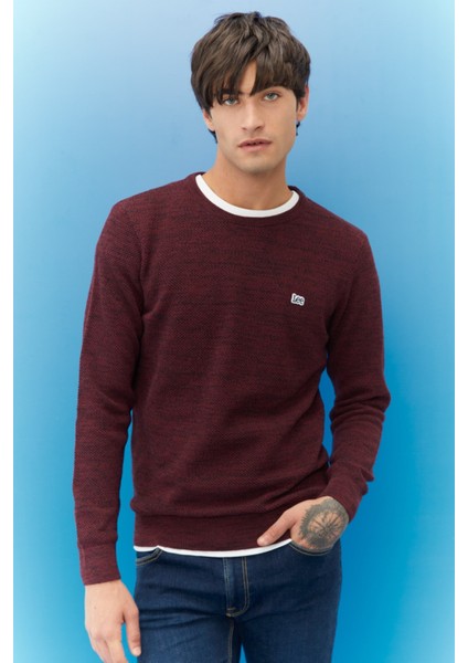 Value Coll. M Crew Neck Knitwear Erkek Kazak L212149810 Wine