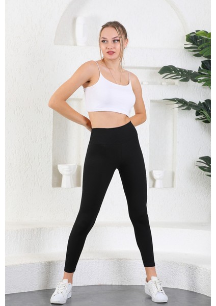 Fitilli Yüksek Bel Toparlayıcı Konforlu Tayt 374 Siyah fiyatları
