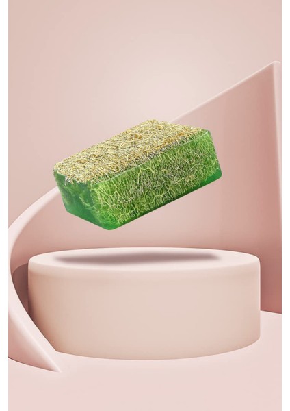 Sabun Saklama Çantalı Kabak Lifli Aloe Vera Sabunu