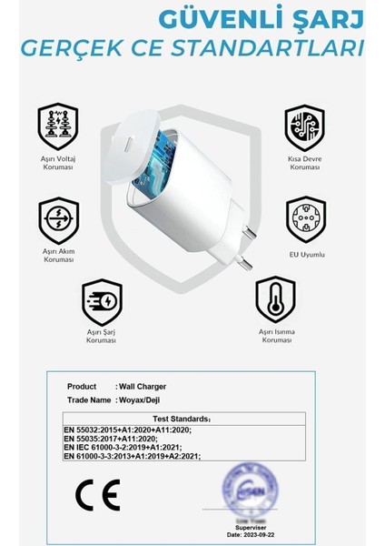 Deji Iphone Hızlı Şarj Aleti 8 x Xs Xr 11 12 13 14 / Pro Max Mini Plus Cihazları 20W Lightning