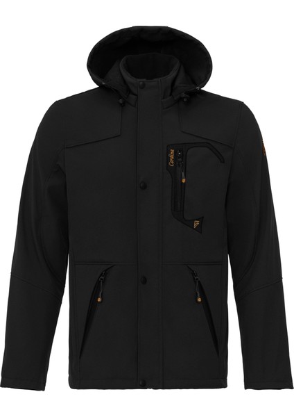 Su ve Rüzgar Geçirmez Kürklü Softshell Erkek Mont