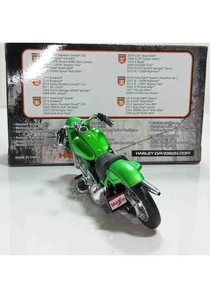 1:18 2000 H. D Flstf Street Green Motosiklet