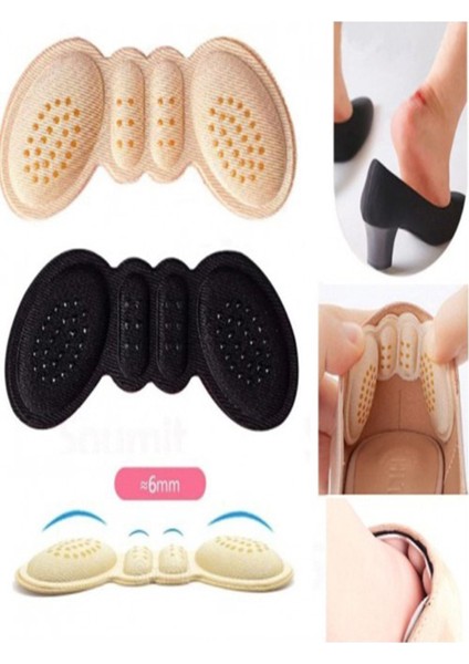 Yumuşak ve şık memory foam topuk pedleri, konfor ve destek sağlar, çift paket.