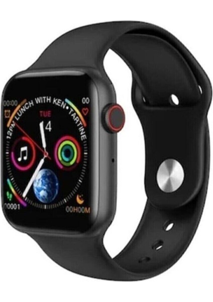 Xiaomi Redmi Note 9 Pro Uyumlu Siyah Watch 6 Series Akıllı Saat + Beyaz Tws I12 Bluetooth Kulaklık