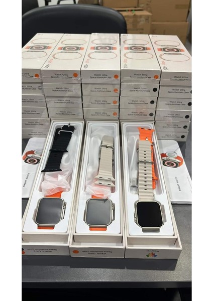 Gs8+ Ultra 45MM 2.05 Inch Hd Ekran Ios ve Android Uyumlu Akıllı Saat Kordon Kilitli Kordon Hediyeli